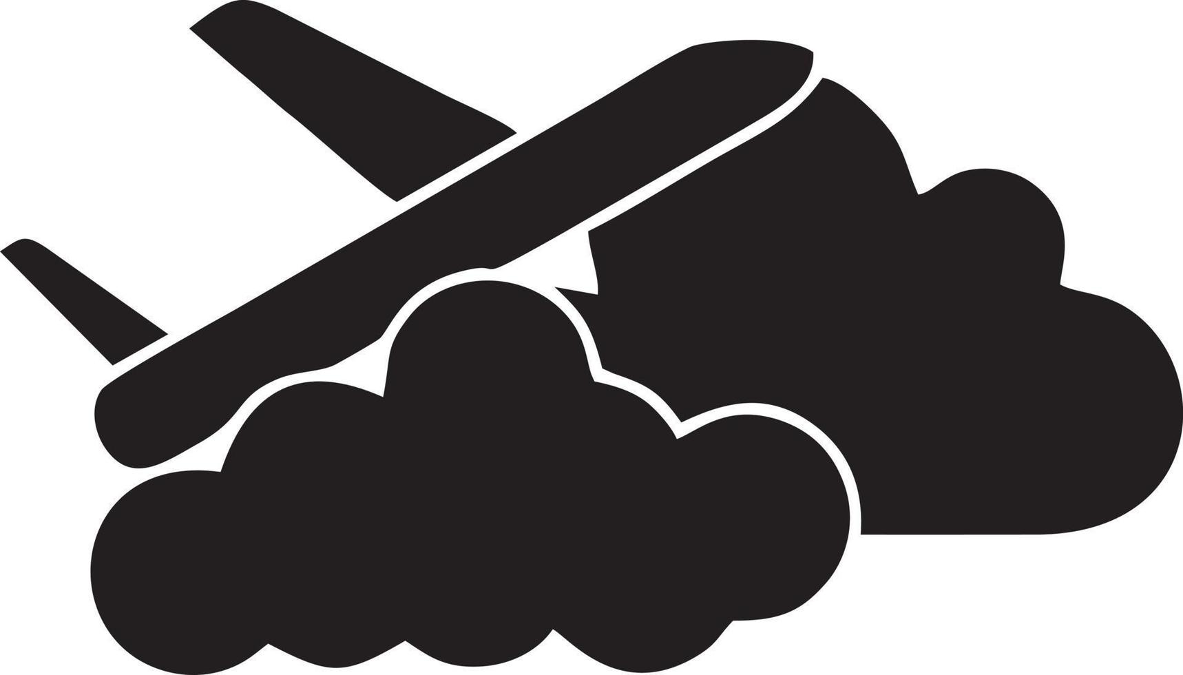 Plane icon symbol image vector, illustration of the flight aviation in black image. EPS 10 vector