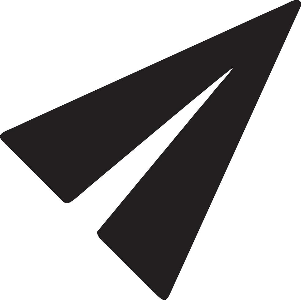 Paper plane icon symbol image vector, illustration of the flight aviation in black image. EPS 10 vector