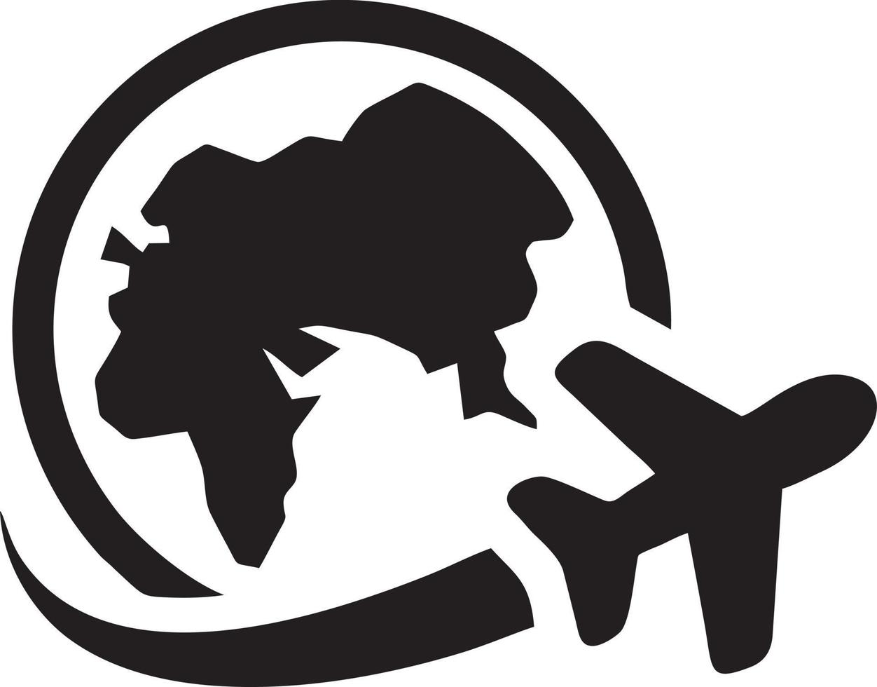 Plane icon symbol image vector, illustration of the flight aviation in black image. EPS 10 vector