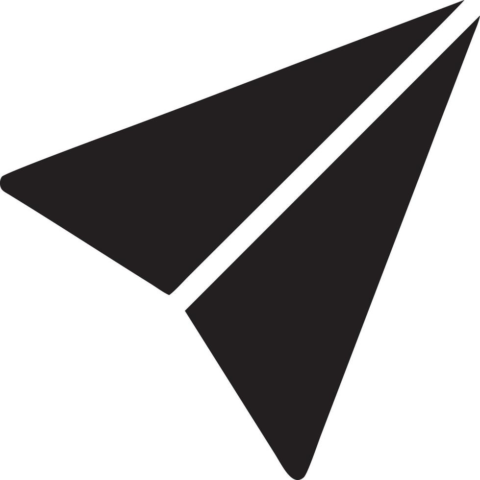 Paper plane icon symbol image vector, illustration of the flight aviation in black image. EPS 10 vector