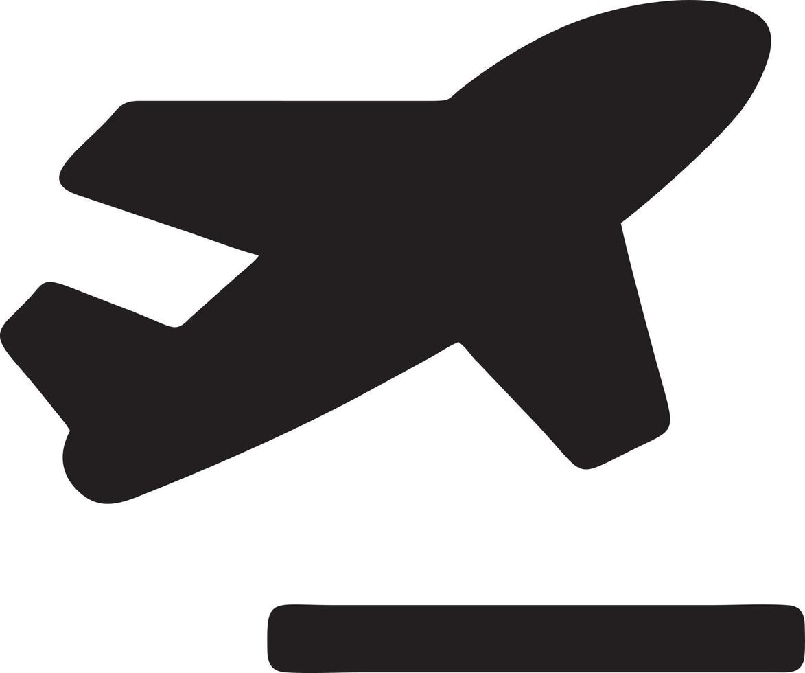 Plane icon symbol image vector, illustration of the flight aviation in black image. EPS 10 vector