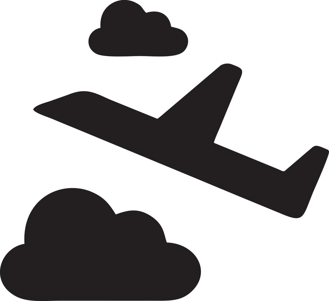 Plane icon symbol image vector, illustration of the flight aviation in black image. EPS 10 vector