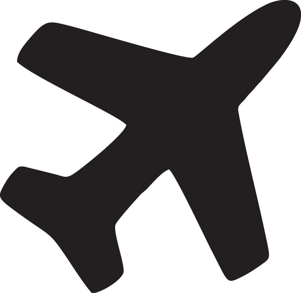 Plane icon symbol image vector, illustration of the flight aviation in black image. EPS 10 vector