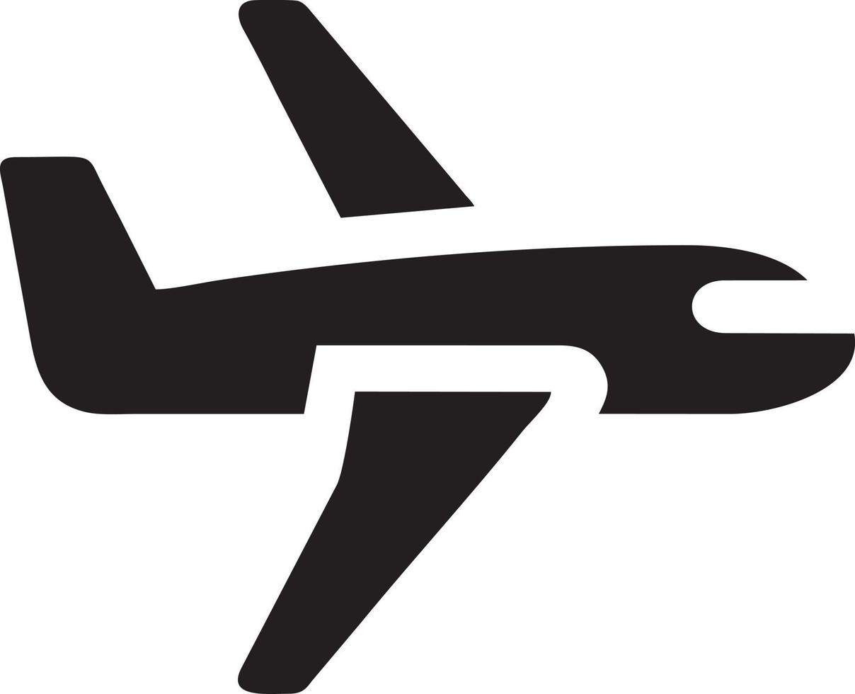 Plane icon symbol image vector, illustration of the flight aviation in black image. EPS 10 vector