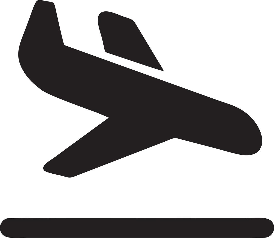 Plane icon symbol image vector, illustration of the flight aviation in black image. EPS 10 vector