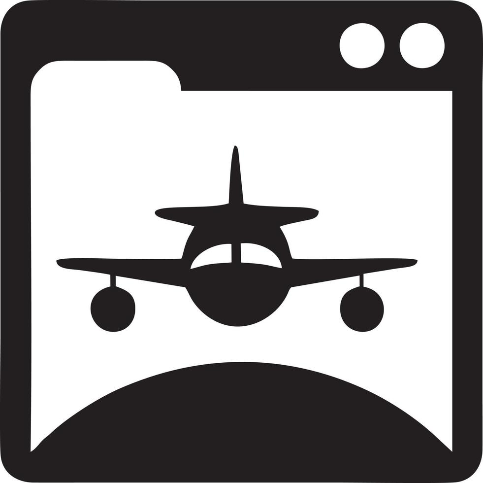 Plane icon symbol image vector, illustration of the flight aviation in black image. EPS 10 vector