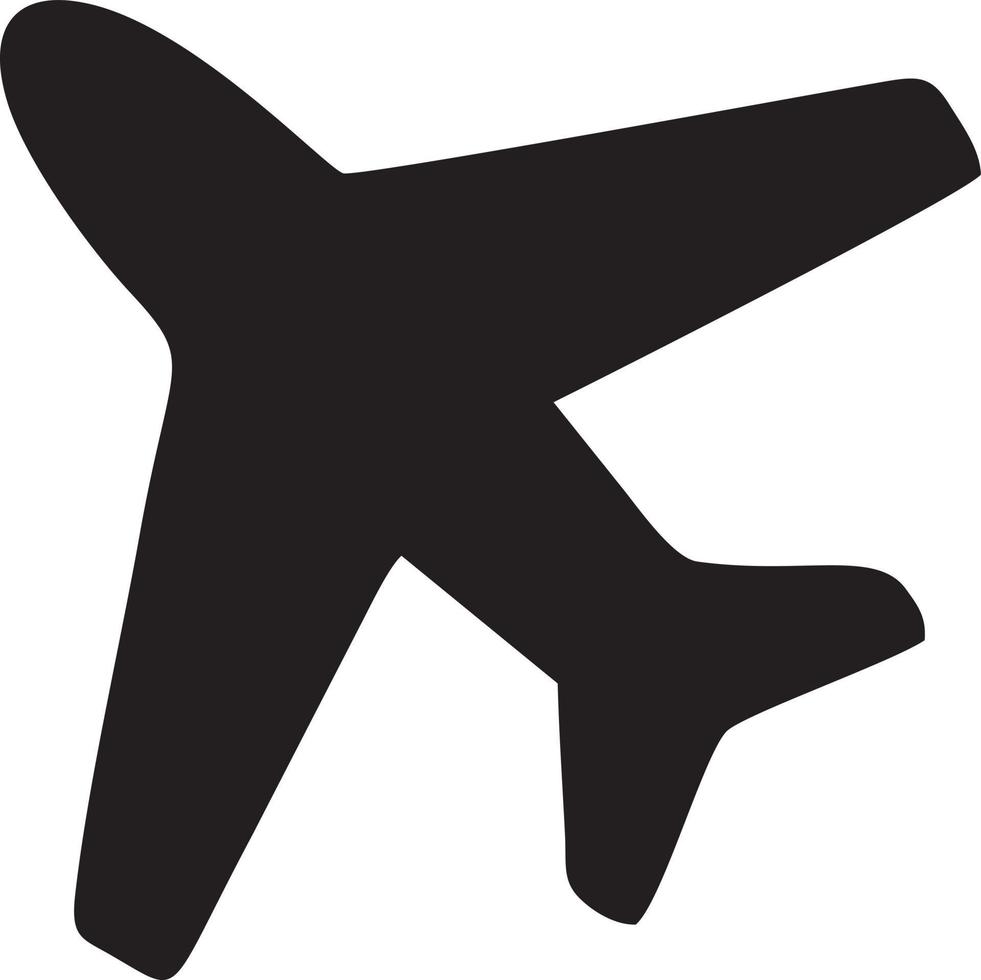 Plane icon symbol image vector, illustration of the flight aviation in black image. EPS 10 vector