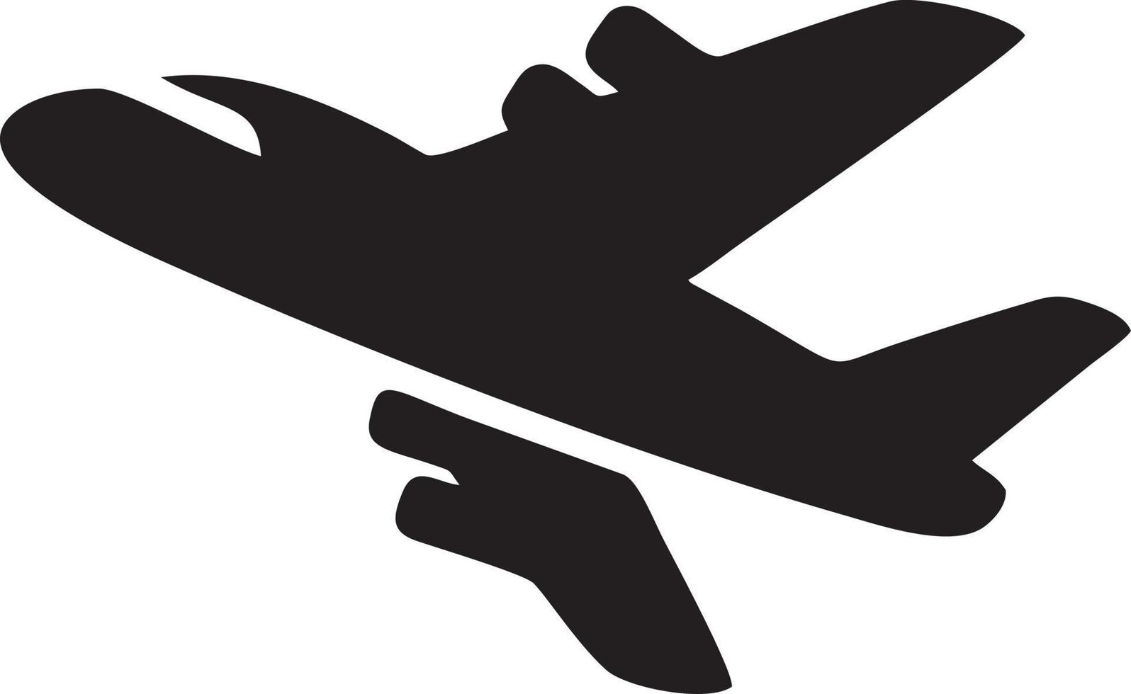 Plane icon symbol image vector, illustration of the flight aviation in black image. EPS 10 vector