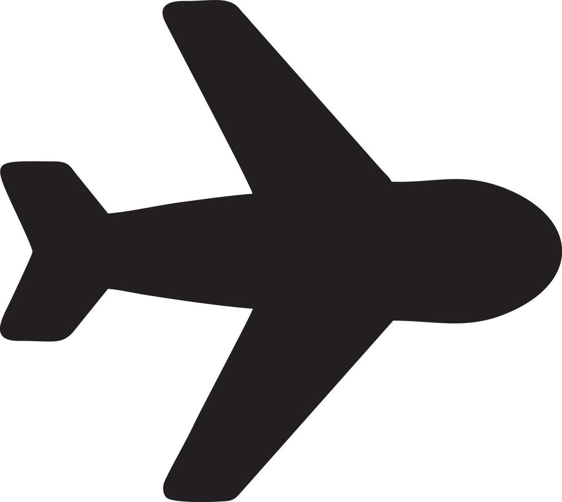 Plane icon symbol image vector, illustration of the flight aviation in black image. EPS 10 vector