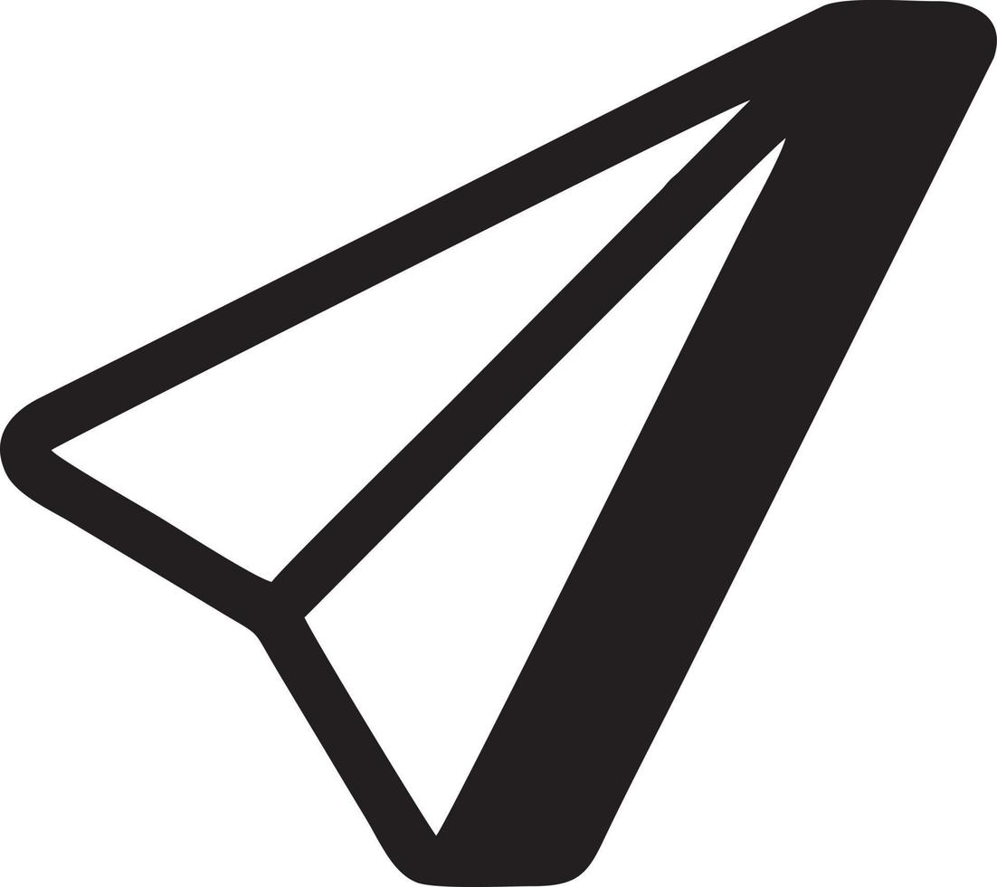 Paper plane icon symbol image vector, illustration of the flight aviation in black image. EPS 10 vector