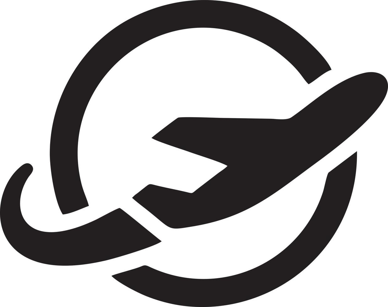 Plane icon symbol image vector, illustration of the flight aviation in black image. EPS 10 vector