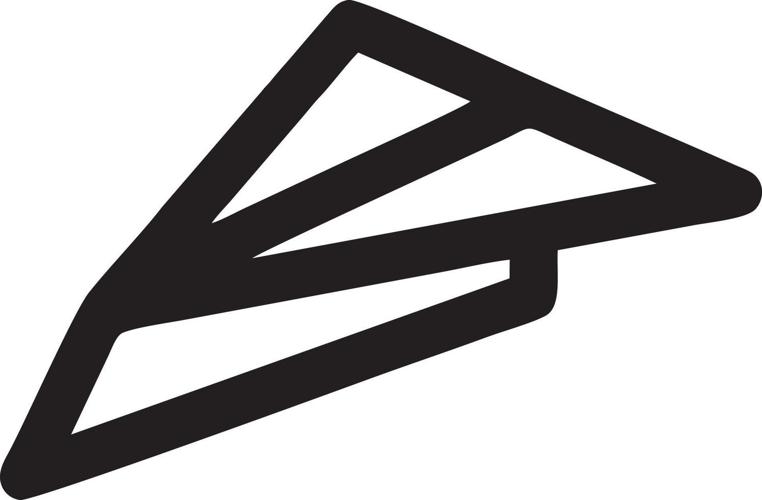 Paper plane icon symbol image vector, illustration of the flight aviation in black image. EPS 10 vector