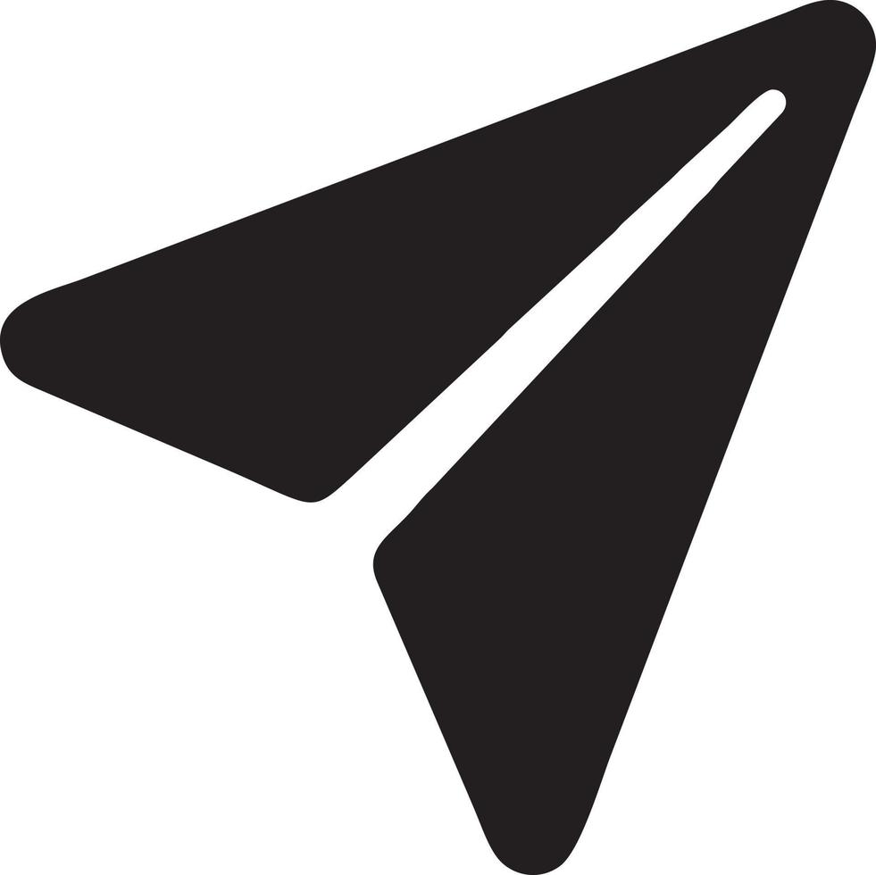 Paper plane icon symbol image vector, illustration of the flight aviation in black image. EPS 10 vector