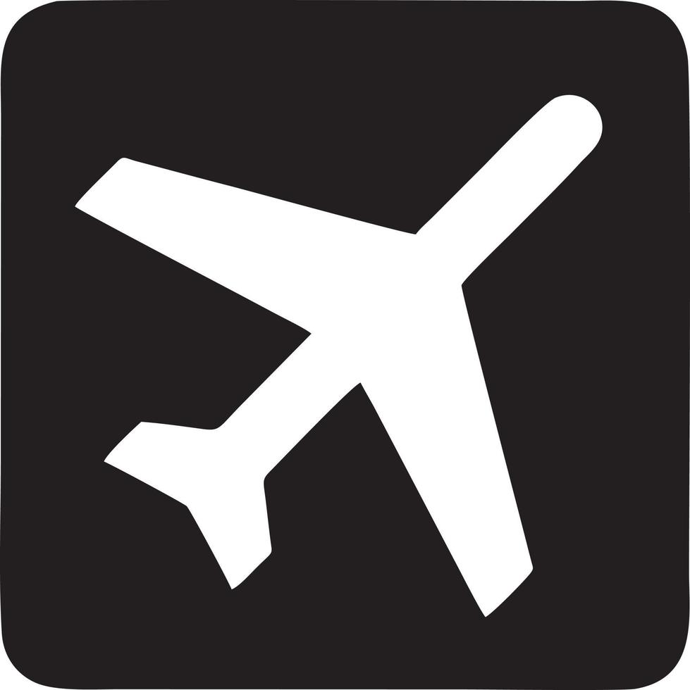 Plane icon symbol image vector, illustration of the flight aviation in black image. EPS 10 vector