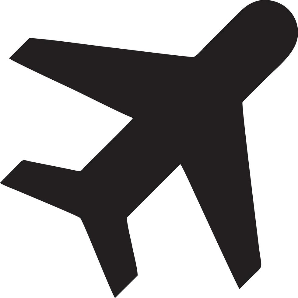 Plane icon symbol image vector, illustration of the flight aviation in black image. EPS 10 vector