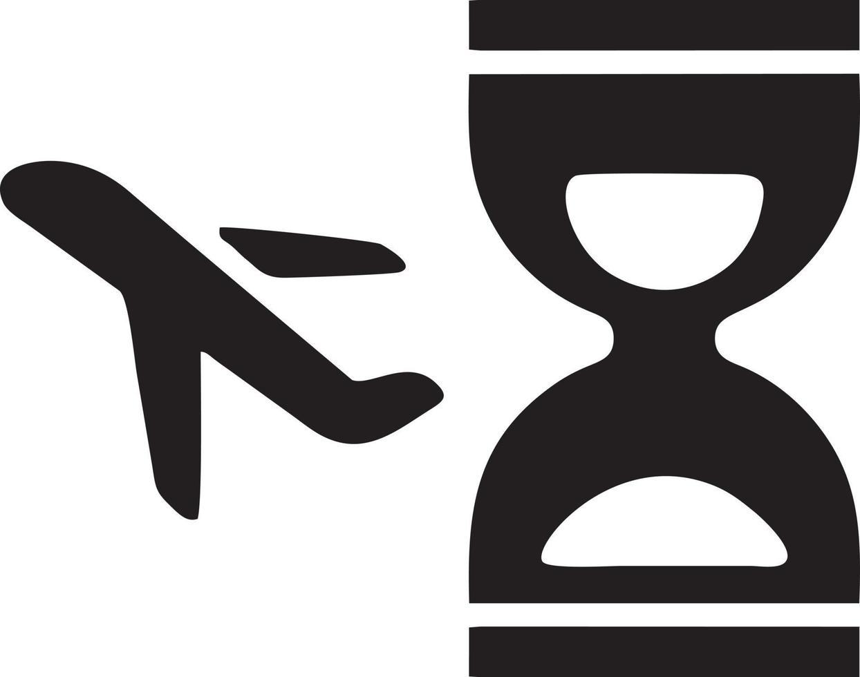 Plane icon symbol image vector, illustration of the flight aviation in black image. EPS 10 vector