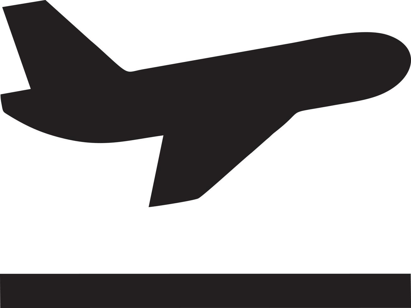 Plane icon symbol image vector, illustration of the flight aviation in black image. EPS 10 vector