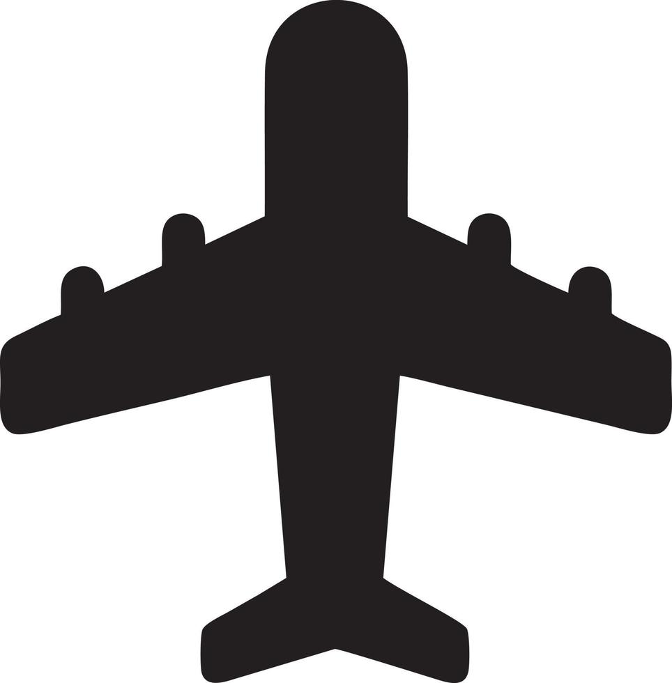 Plane icon symbol image vector, illustration of the flight aviation in black image. EPS 10 vector