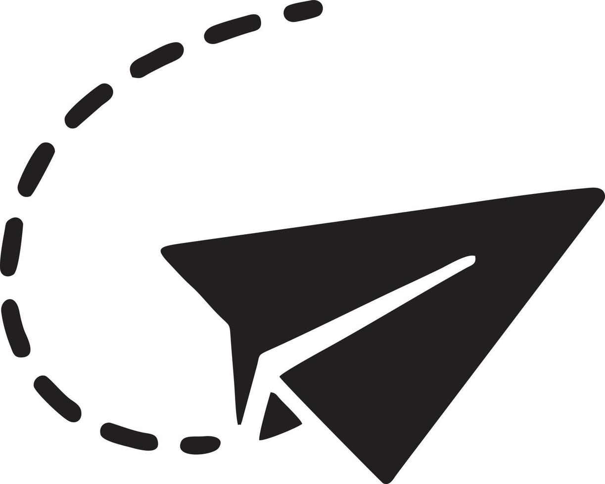 Paper plane icon symbol image vector, illustration of the flight aviation in black image. EPS 10 vector