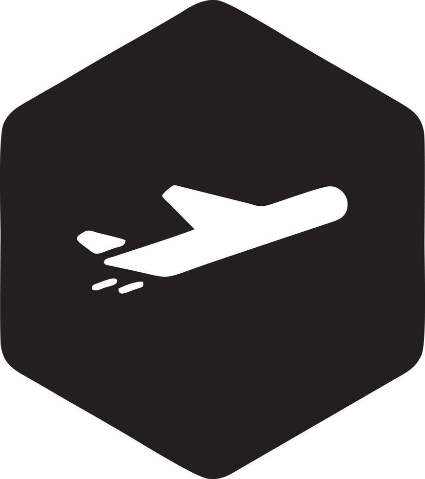 Plane icon symbol image vector, illustration of the flight aviation in black image. EPS 10 vector