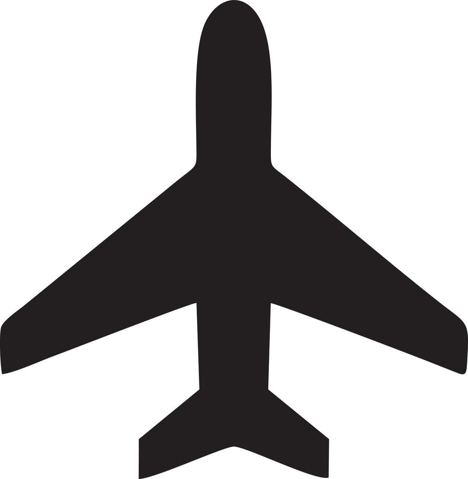 Plane icon symbol image vector, illustration of the flight aviation in black image. EPS 10 vector