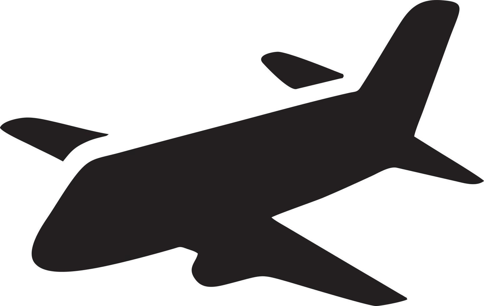 Plane icon symbol image vector, illustration of the flight aviation in black image. EPS 10 vector