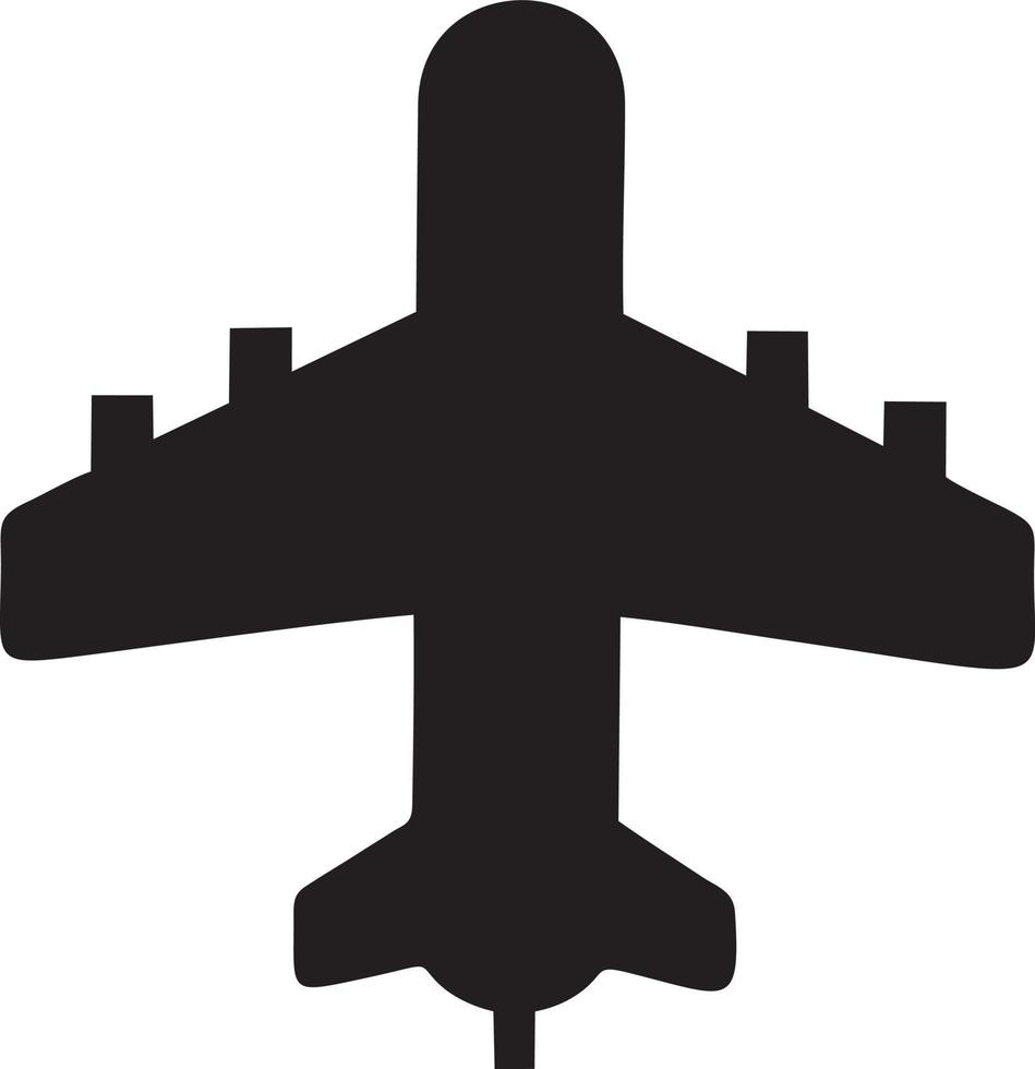 Plane icon symbol image vector, illustration of the flight aviation in black image. EPS 10 vector