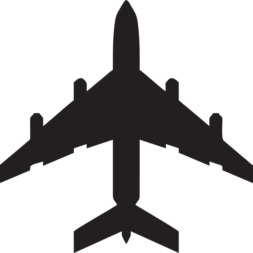 Plane icon symbol image vector, illustration of the flight aviation in black image. EPS 10 vector