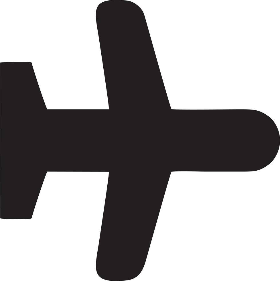 Plane icon symbol image vector, illustration of the flight aviation in black image. EPS 10 vector