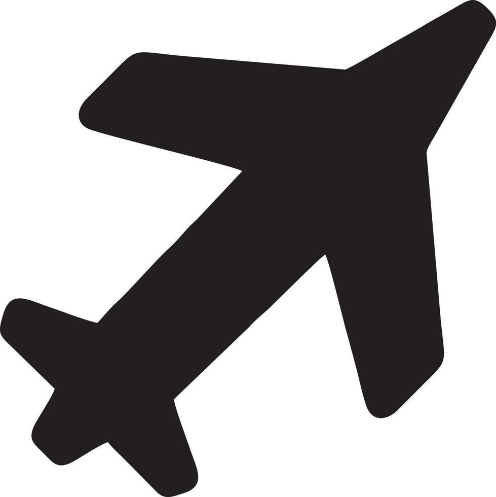 Plane icon symbol image vector, illustration of the flight aviation in black image. EPS 10 vector