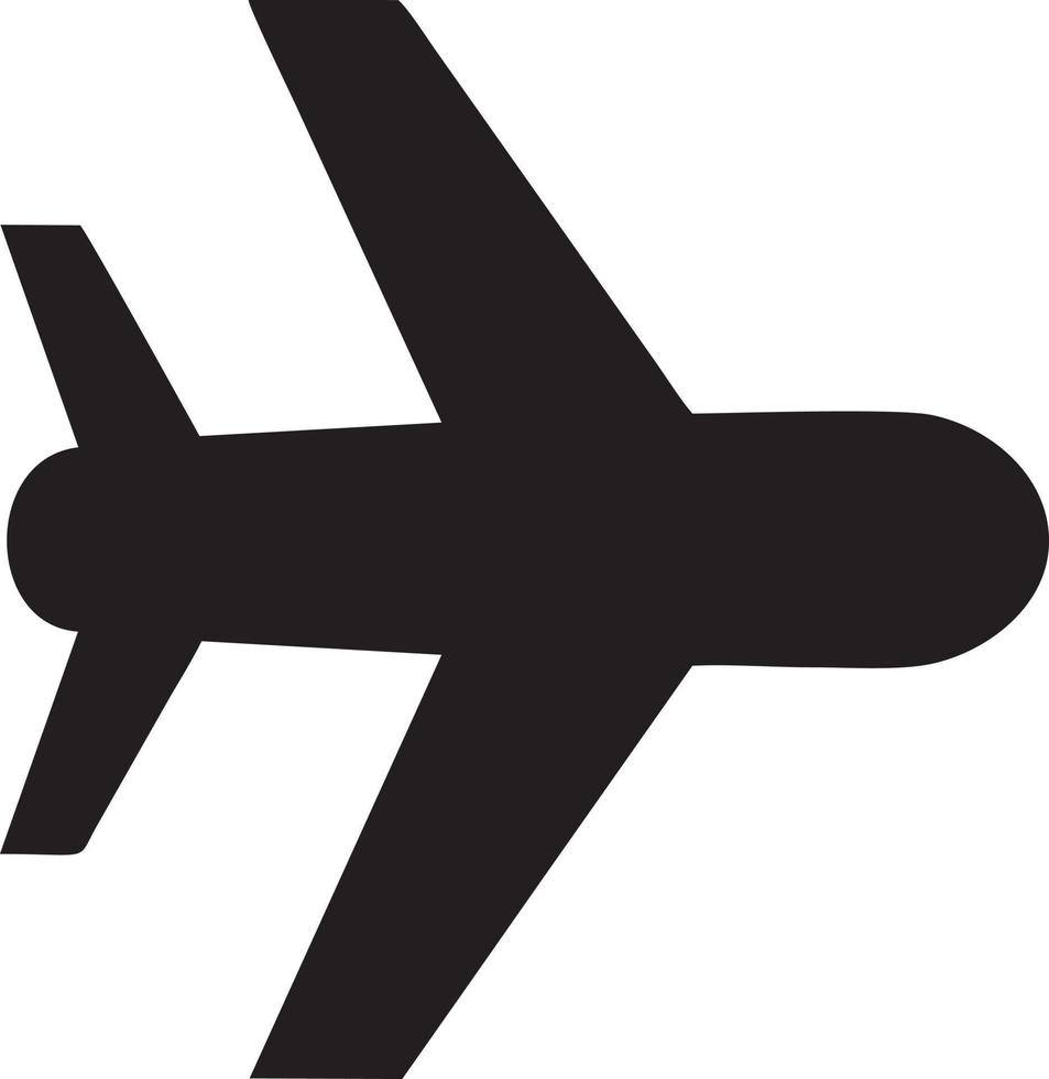 Plane icon symbol image vector, illustration of the flight aviation in black image. EPS 10 vector