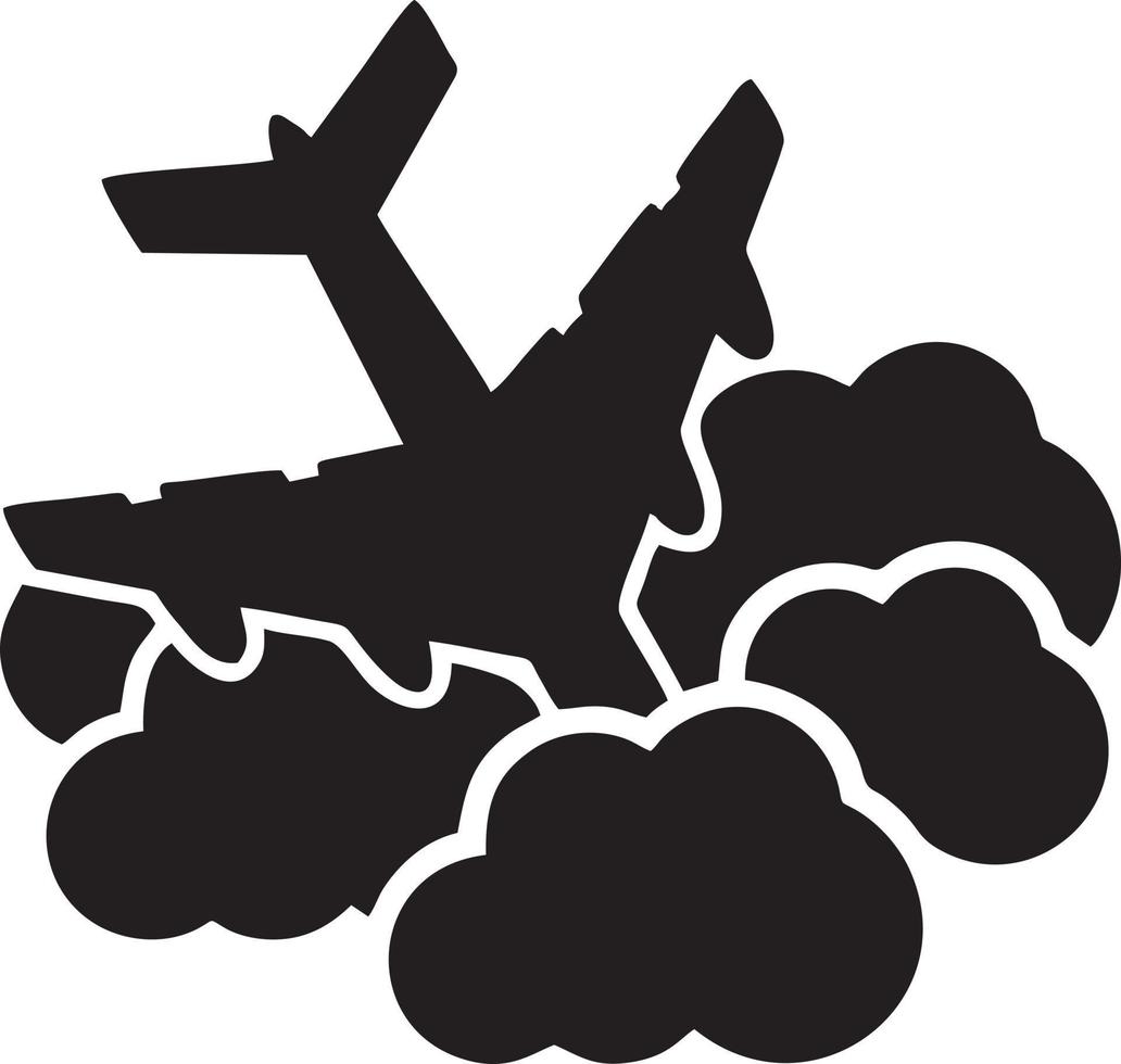 Plane icon symbol image vector, illustration of the flight aviation in black image. EPS 10 vector