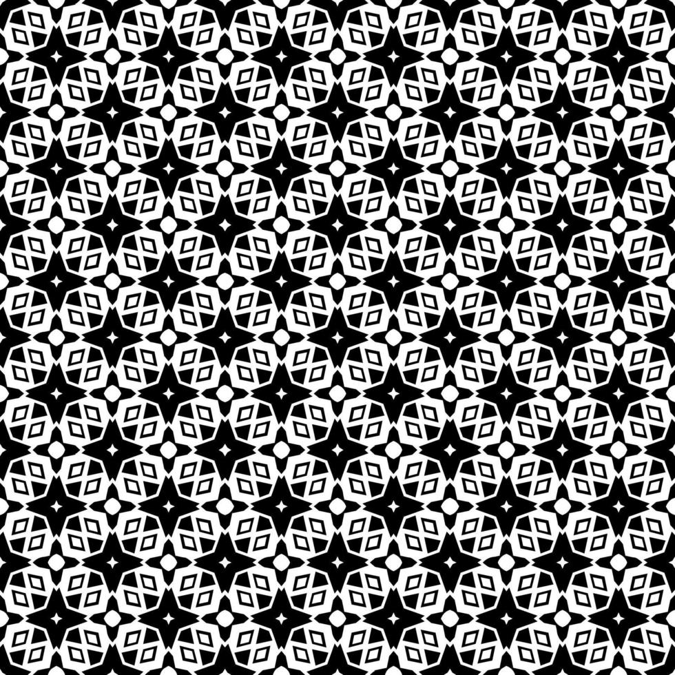 Black and white seamless pattern texture. Greyscale ornamental graphic design. vector