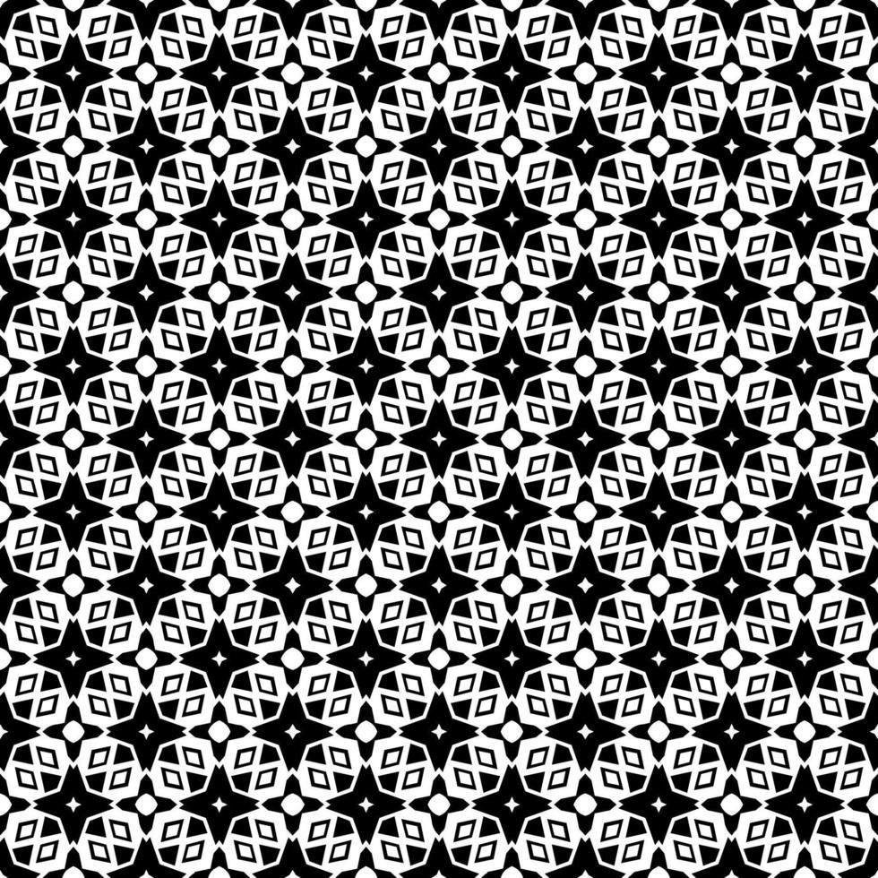 Black and white seamless pattern texture. Greyscale ornamental graphic design. vector