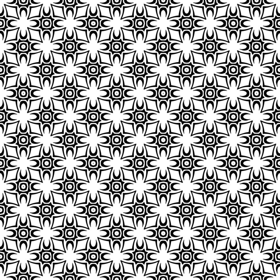 Black and white seamless pattern texture. Greyscale ornamental graphic design. vector