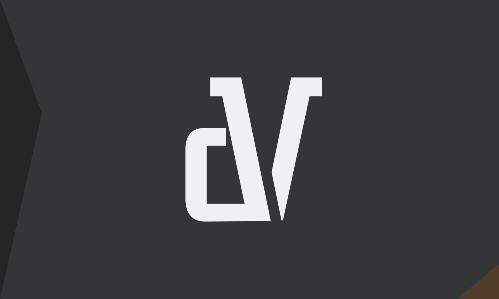 Alphabet letters Initials Monogram logo DV, VD, D and V vector