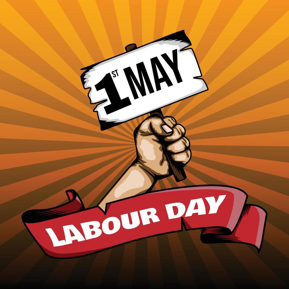 1 may labour day or mayday celebration vector design