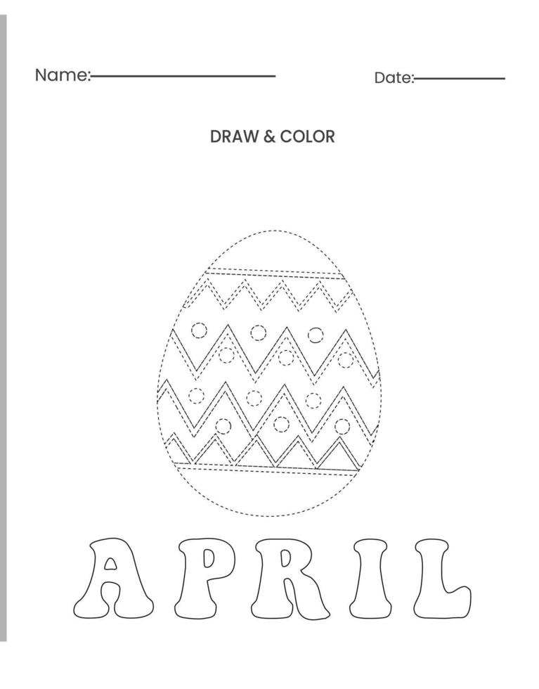 Month tracing worksheets 22141591 vector art at vecteezy