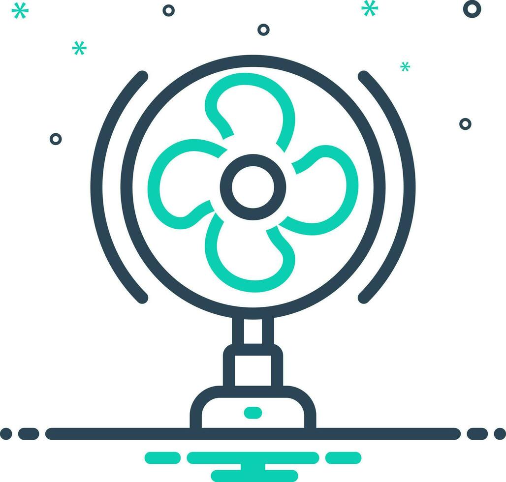 mix icon for fan vector