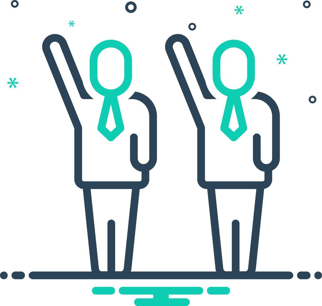 mix icon for participating vector