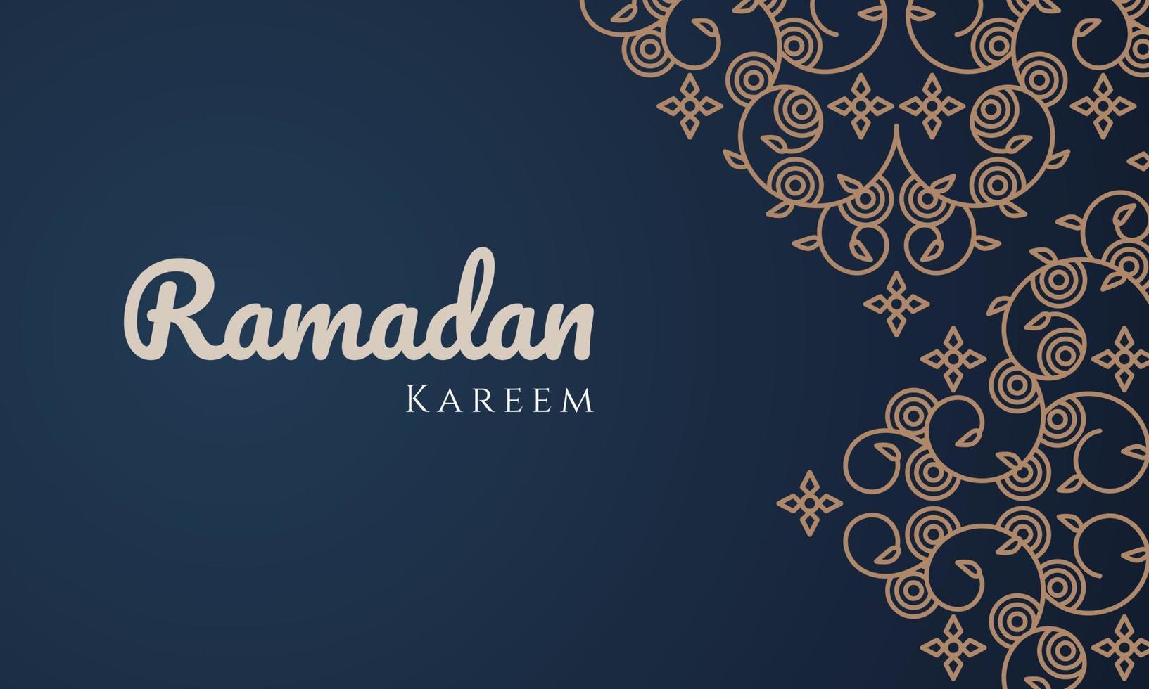 Ramadan Kareem Greeting Card based on traditional Islamic art florals. - Vector. vector
