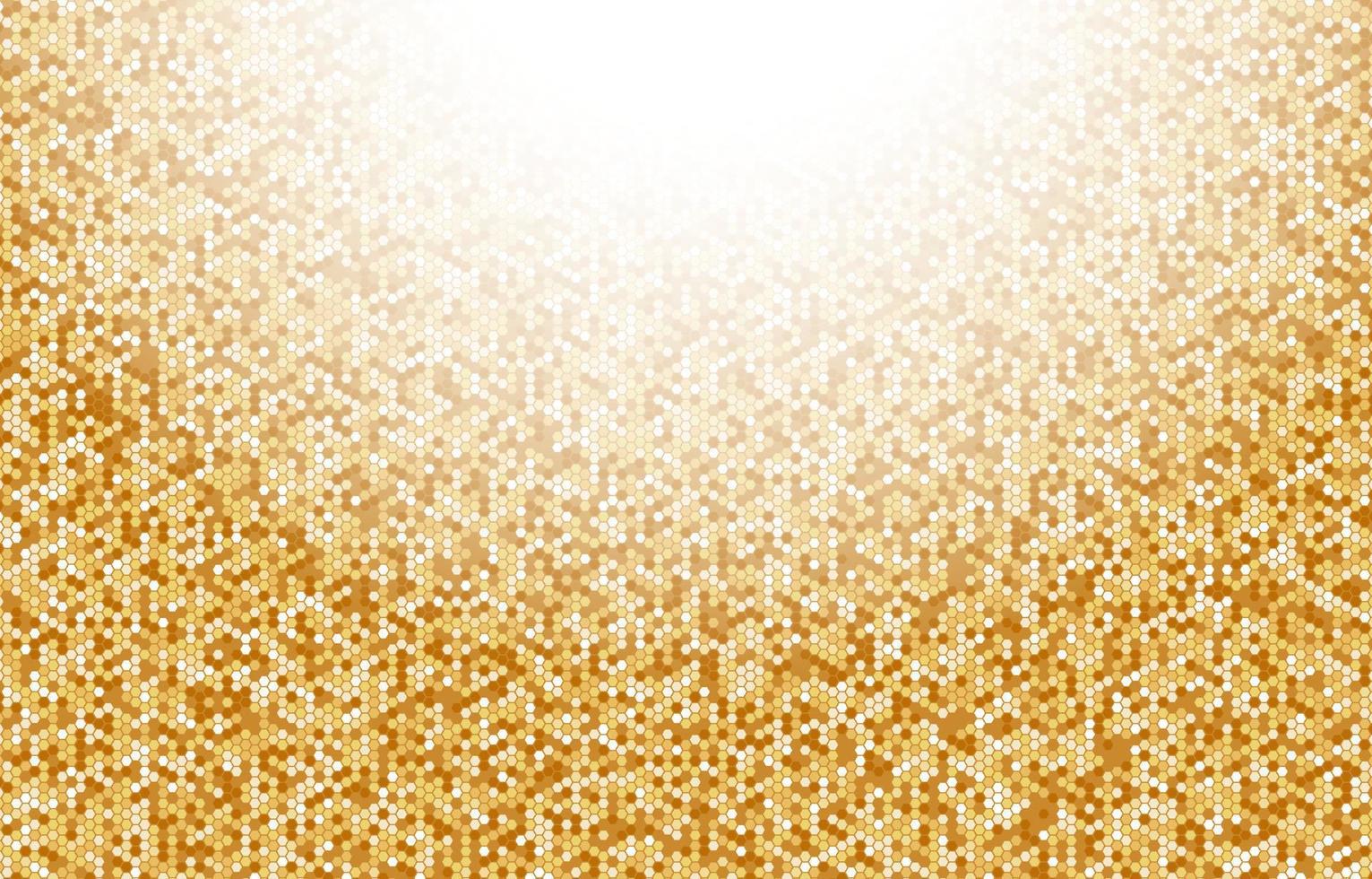 Gradient Gold Hexagonal Halftone Background vector