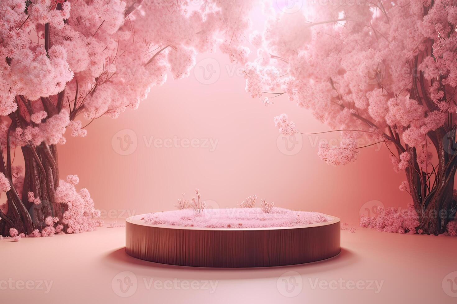 japanese style architect podium background.for branding and product presentation. photo