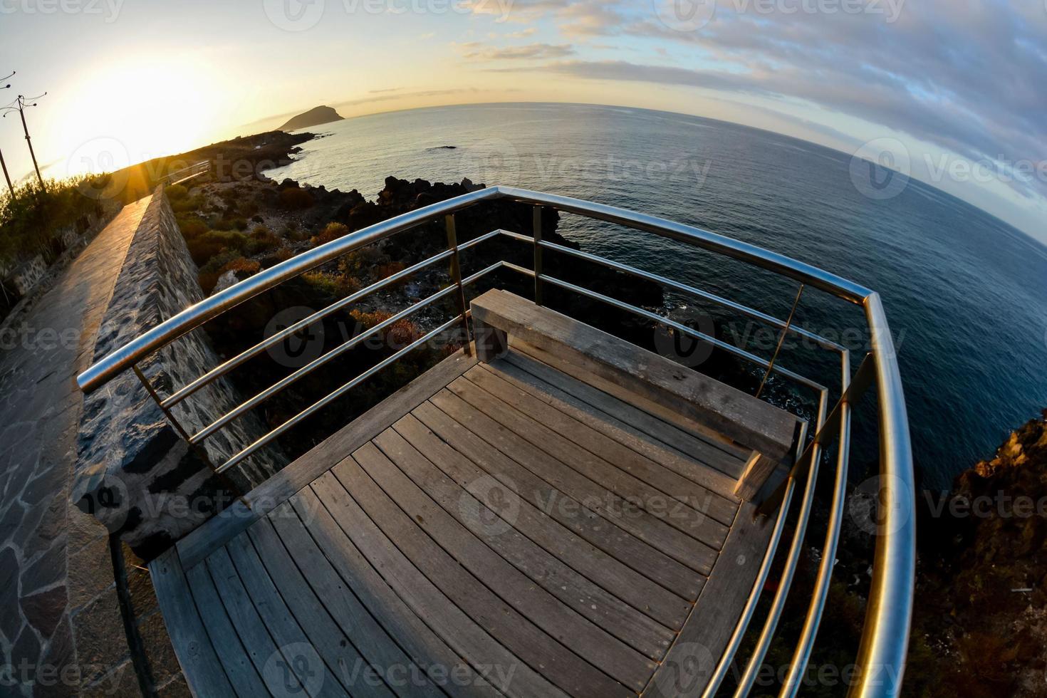 Scenic view with the sea photo