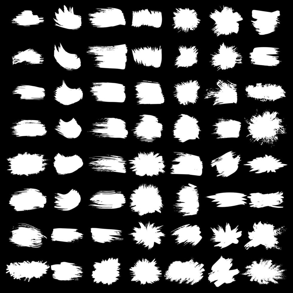 Big collection of black paint, ink brush strokes, brushes, lines. vector
