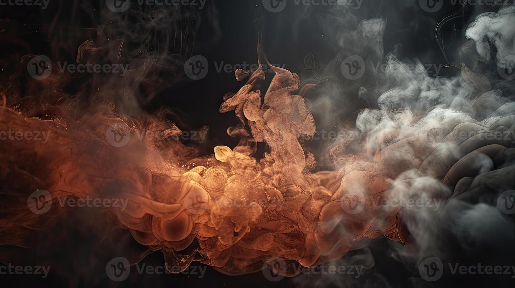 fuego llamas textura en aislado negro antecedentes. Perfecto textura superposiciones para Copiar espacio. generativo ai foto