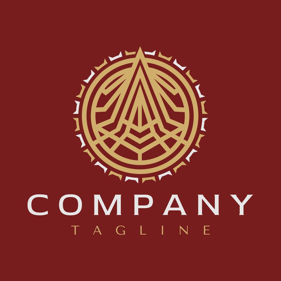 Line structure letter A logo design. Luxury geometric lines initial A logo. vector