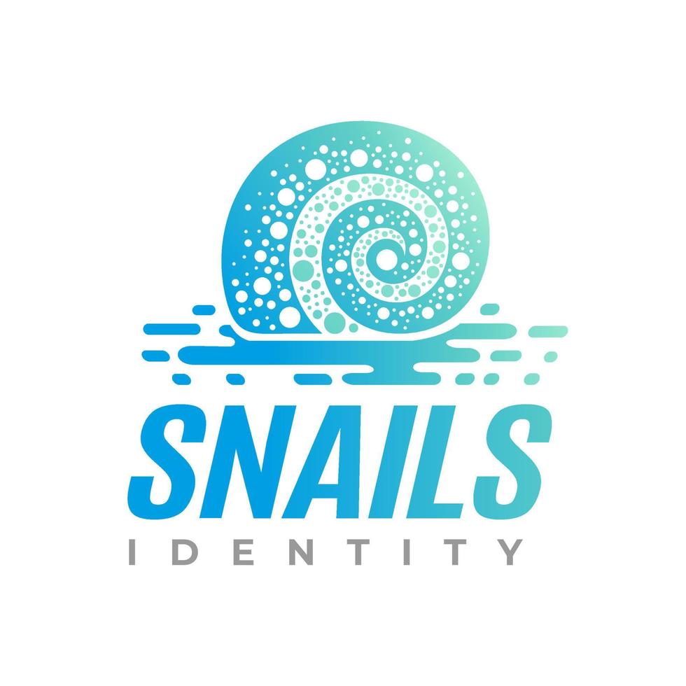 Modern digital snail logo design branding. Technology pixel snail logo vector. vector