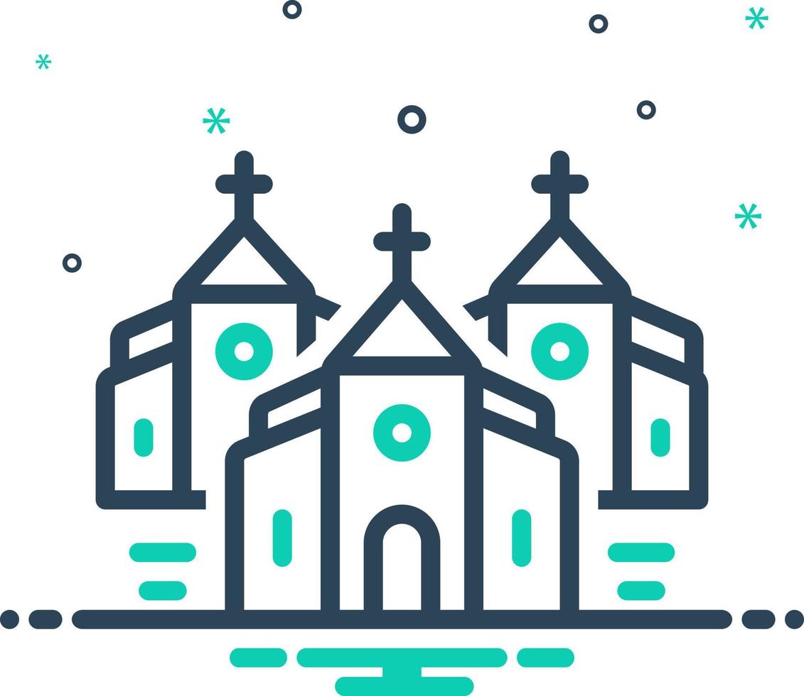mezcla icono para iglesias vector