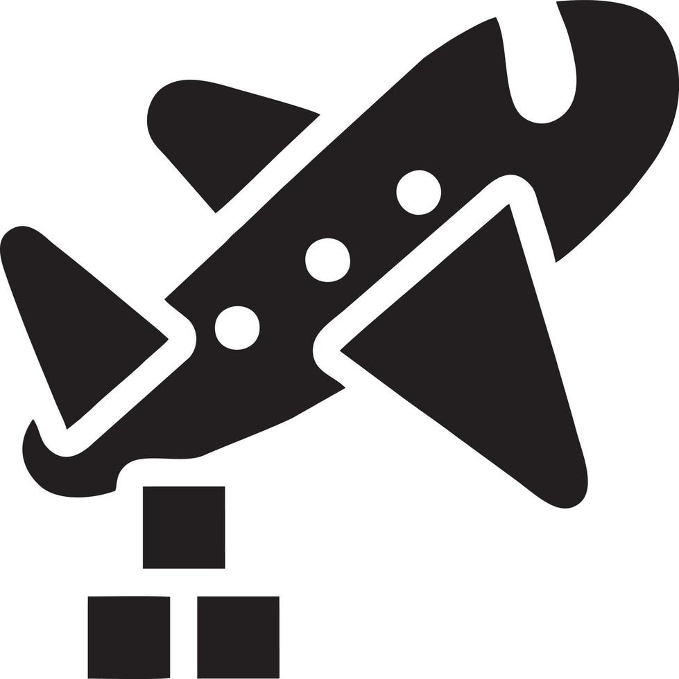 Plane icon symbol image vector, illustration of the flight aviation in black image. EPS 10 vector